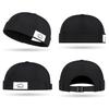Thin Unisex Harbour Hat INS Fabric Label Trendy Skullcap Rolled Cuff Newsboy Cap  for Men