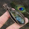 Labradorite Handmade Copper Wire Wrap Jewelry Pendant 3.07 H5R91