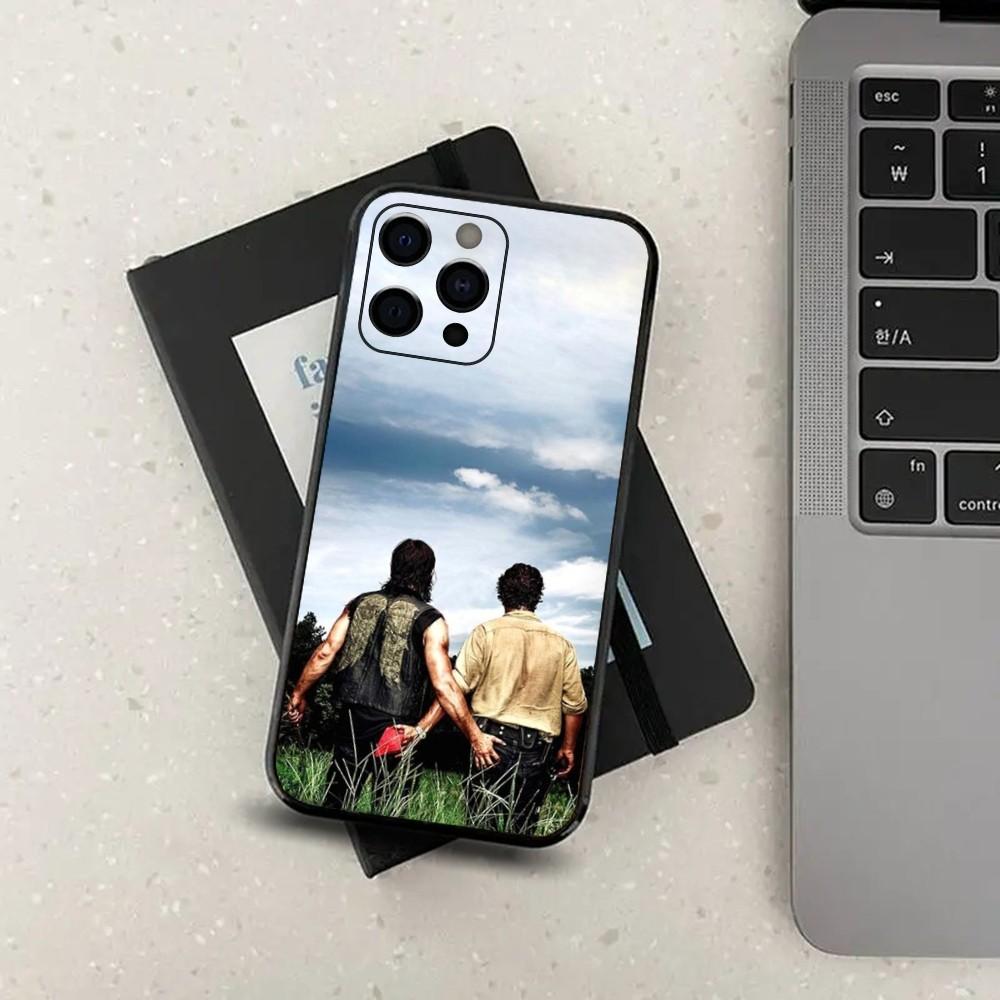 R-Rick Grimes and Darryl D-Dixon Phone Case For Apple iPhone 15,14,13,12,11,Pro,X,XS,Max,XR,Plus,Mini Soft Black Cover