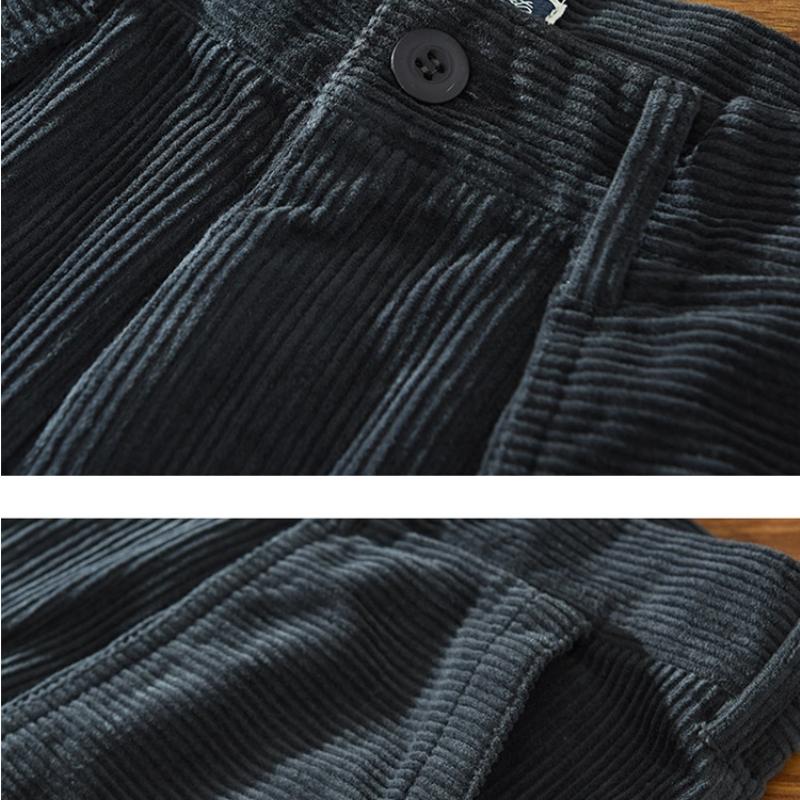 Японские вельветовые мужские брюки в стиле ретро из чистого хлопка, удобные мужские брюки на осень и зиму, прямые, утепленные, карго