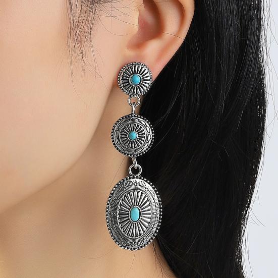 1 Pair Bohemia Style Drop Earrings Tassel Design Lightweight Stud Earrings Urban Charm Earrings Jewelry Gift