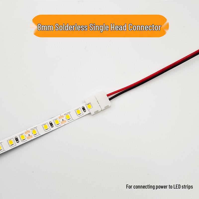 Коннектор для COB LED ленты шириной 8 мм с соединительной картой, 2835 Без пайки, Аксессуары 12В/24В