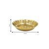 Handmade Brass Puja Thali with Floral Embossed Design | Bhog Plate for Pooja Mandir | Puja Essentials for Home Mandir – 4.41 Inch