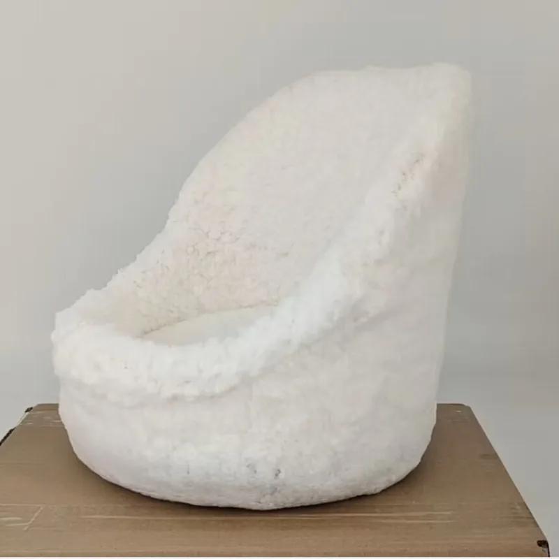 Реквизит для фотосъемки новорожденных Позировочный мини-диван Белый круглый диван Студийные вспомогательные аксессуары Детская мебель Студийный позировочный диван