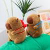 Animal Simulation Capybara Toy With Backpack Stuffed Capybara Doll  Christmas