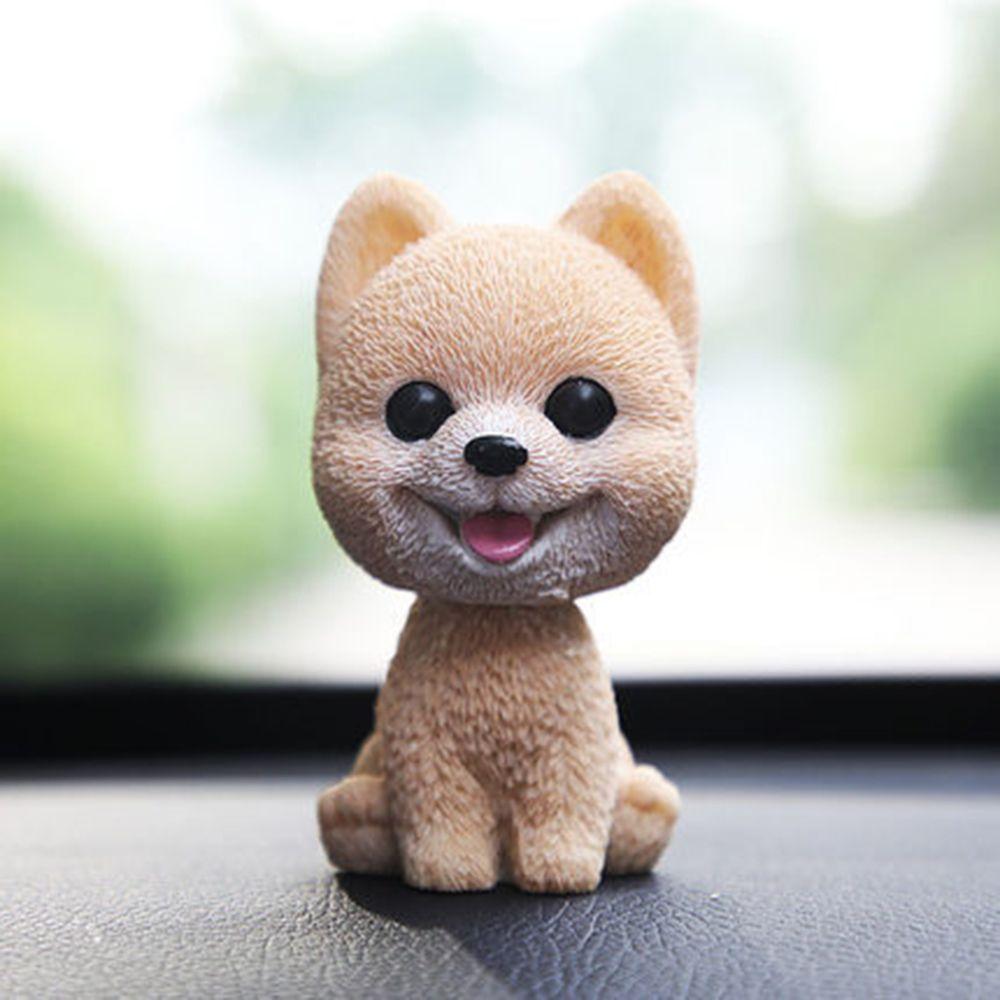 1PC 8 Styles Car Interior Resin Nodding Puppy Car Swing Toys Dashboard Ornament Shaking Head Dog