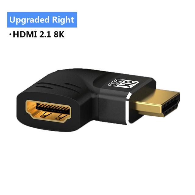 Адаптер, совместимый с HDMI, Адаптер HDMI 90 градусов 270 градусов, Адаптер-конвертер HDMI «папа» — HDMI «мама» для HDTV, PS4, PS5, ноутбуков, ТВ-приставки