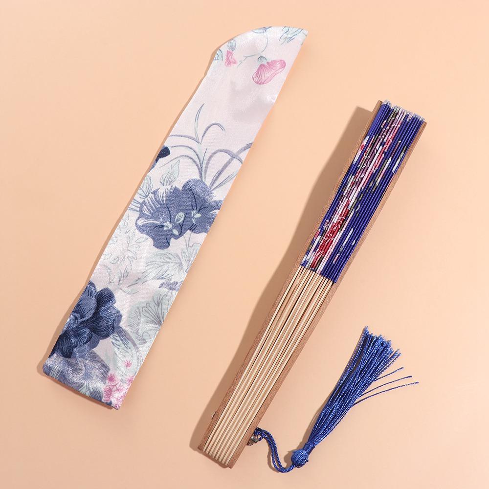 2 шт. Ретро Складной Веер Чехол Чехол в Китайском Стиле Парчовый Чехол для Веера Складной Ручной Веер Сумка Вечеринка