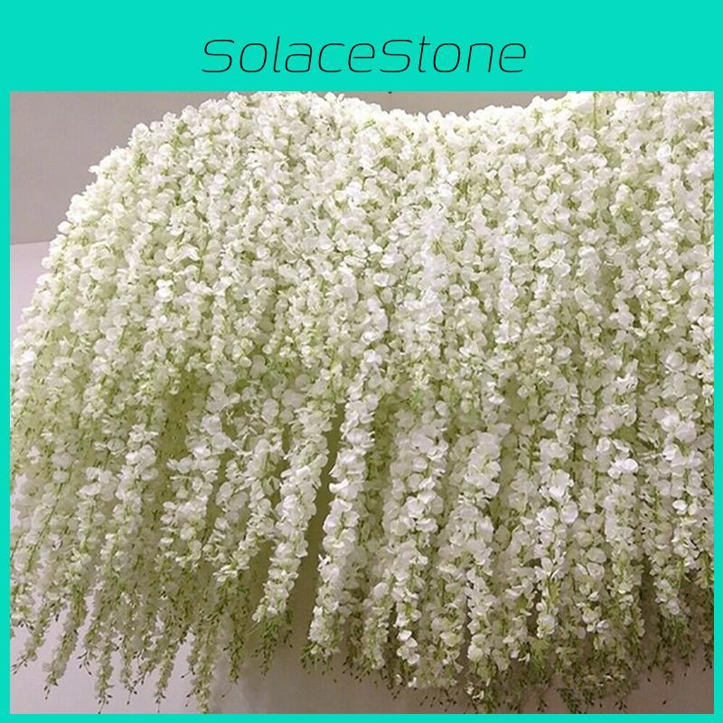 Gorgeous 2m Artificial Wisteria Silk Fake Flower Ivy Garland Vine For Wedding Decor