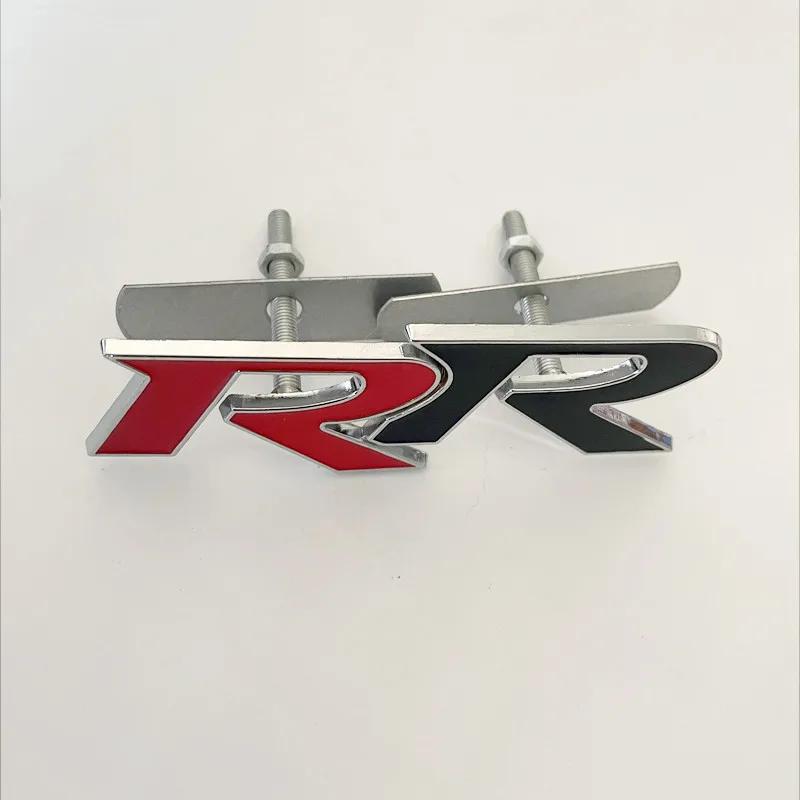 3D Metal RR Logo Car Front Grille Rear Trunk Emblem Badge Decals For Honda Civic Mugen Accord Crv City Hrv Sticker t65 Accessories