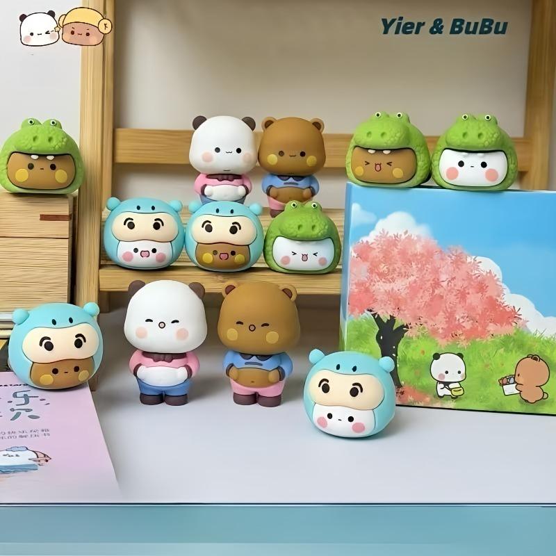 Фигурки панды Бубу Дуду Игрушки Коллекционные Аниме Аксессуары Кавайная кукла-медведь Украшение Подарки для пары Домашний декор Рождественский подарок