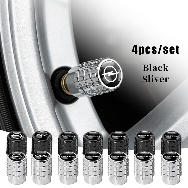 4Pcs Car Wheel Valve Caps Stem Cover Auto Accessories For OPEL Corsa Astra OPC Zafira Mokka Antara Ampera Insignia GTC Vectra H Vg8