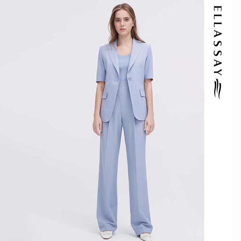ELLASSAY Женский минималистичный трикотажный топ с коротким рукавом EWE342M05800
