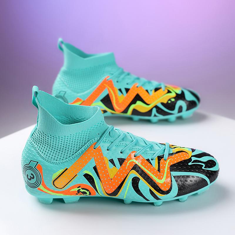Футбольные бутсы 31-48 УНИСЕКС футбольные бутсы шнурованные высокие эластичные носки тренировочные искусственные газоны для спорта на открытом воздухе тренировочные футбольные бутсы