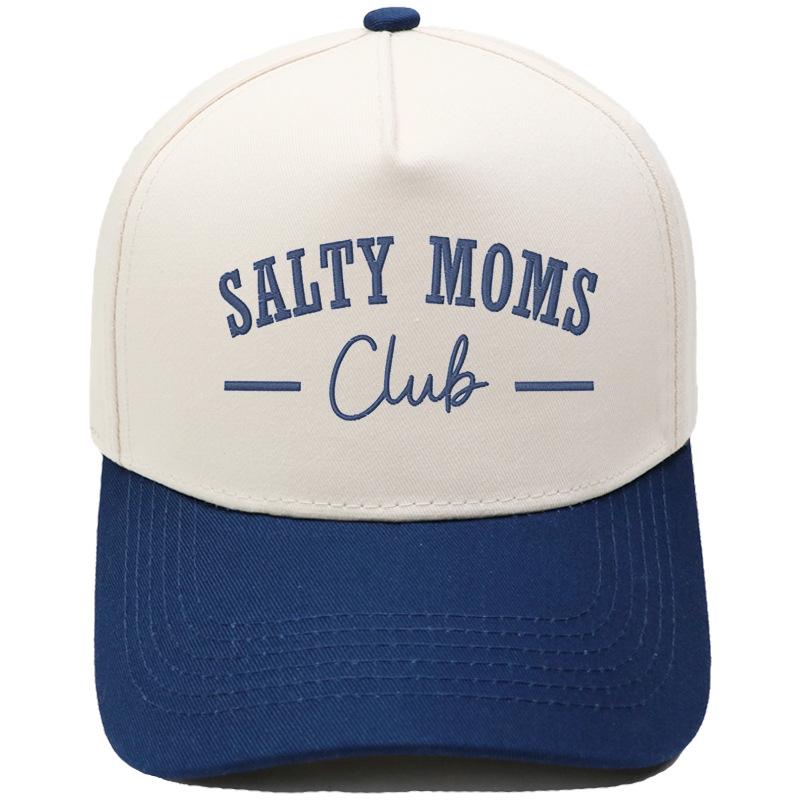 Шляпа тракера с вышивкой SALTY MOMS, яркая, с сочетанием цветов, бейсболка, для улицы, защита от солнца, папина шляпа, женская