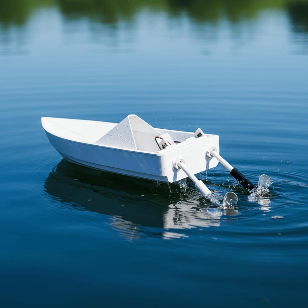 Modular Assembly RC Paper Boat Dual Propulsion DIY Boat Kit STEM Boat Model Indoor Activity