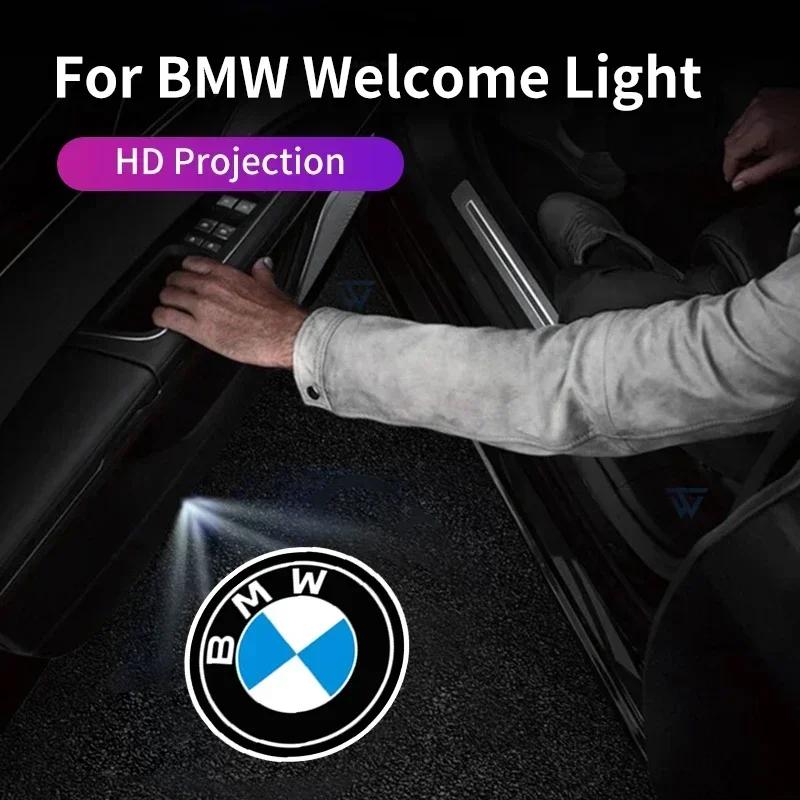 LNMAT1 Car Sticker BMW Car Door LED HD Welcome Courtesy Shadow Projector Lamp Logo Light For BMW F10 E34 E30 F20 E92 M3 M4 M5 X5 X6 Car