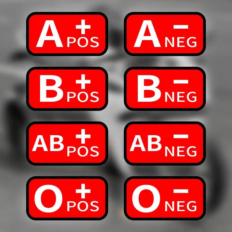 Водонепроницаемая виниловая наклейка с группой крови, Красный A/B/AB/O POS NEG Графическая декаль, Универсальное DIY украшение для Авто Мотоцикла Шлема