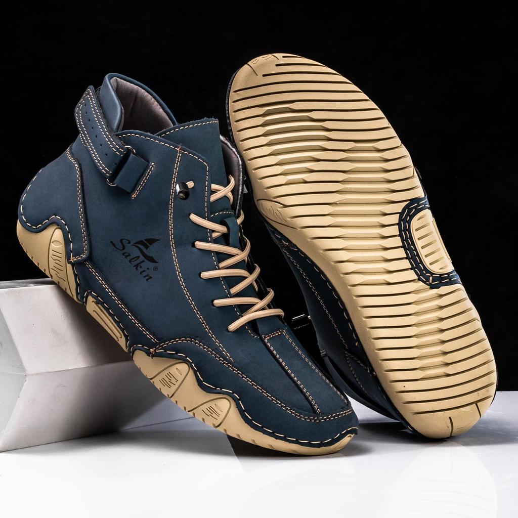 Обувь из спилка ручной работы, мужские лоферы, удобные ботильоны для мужчин, повседневная обувь, мокасины, мужская обувь на плоской подошве