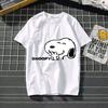 Funny Summer Fashion Snoopy Cartoon Printed Men's and Women's T-Shirts High Quality Cotton Casual Sports Short Sleeves Tops