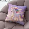 Rainbow Unicorn Print Cozy Square Throw Pillow Covers Pattern Cushion Cover Suitable For Sofa Bedroom Car Pillow Cover