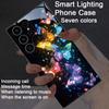 Чехол для телефона «Звездное небо и бабочки», цветной, со светодиодной подсветкой, умным голосовым управлением, для S25 Ultra S24 S22 S23 Plus A55 A54 A35