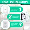Hoteam 50 Pcs Duplex Wall Plates Kit Electrical Outlet Cover 4.50 x 2.76 Inch Home Standard Size 2 Gang Receptacle Covers Polycarbonate Thermoplastic