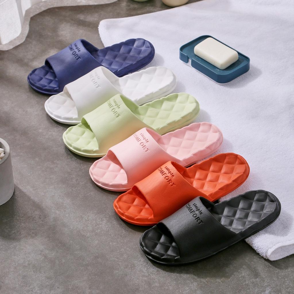 Тапочки унисекс, женские летние домашние домашние пары с толстой подошвой, нескользящие мягкие сандалии для ванной комнаты, классные сандалии