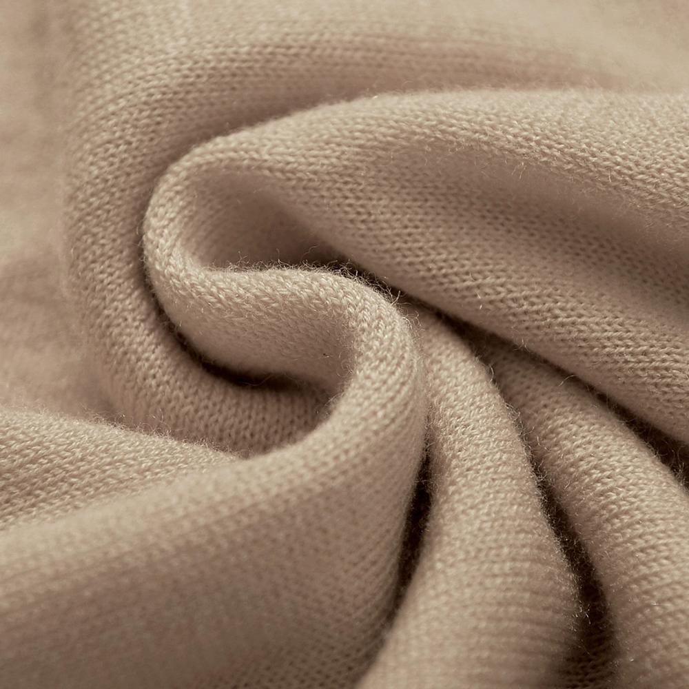 Men Cashmere Sweater Crewneck Solid Color Knited