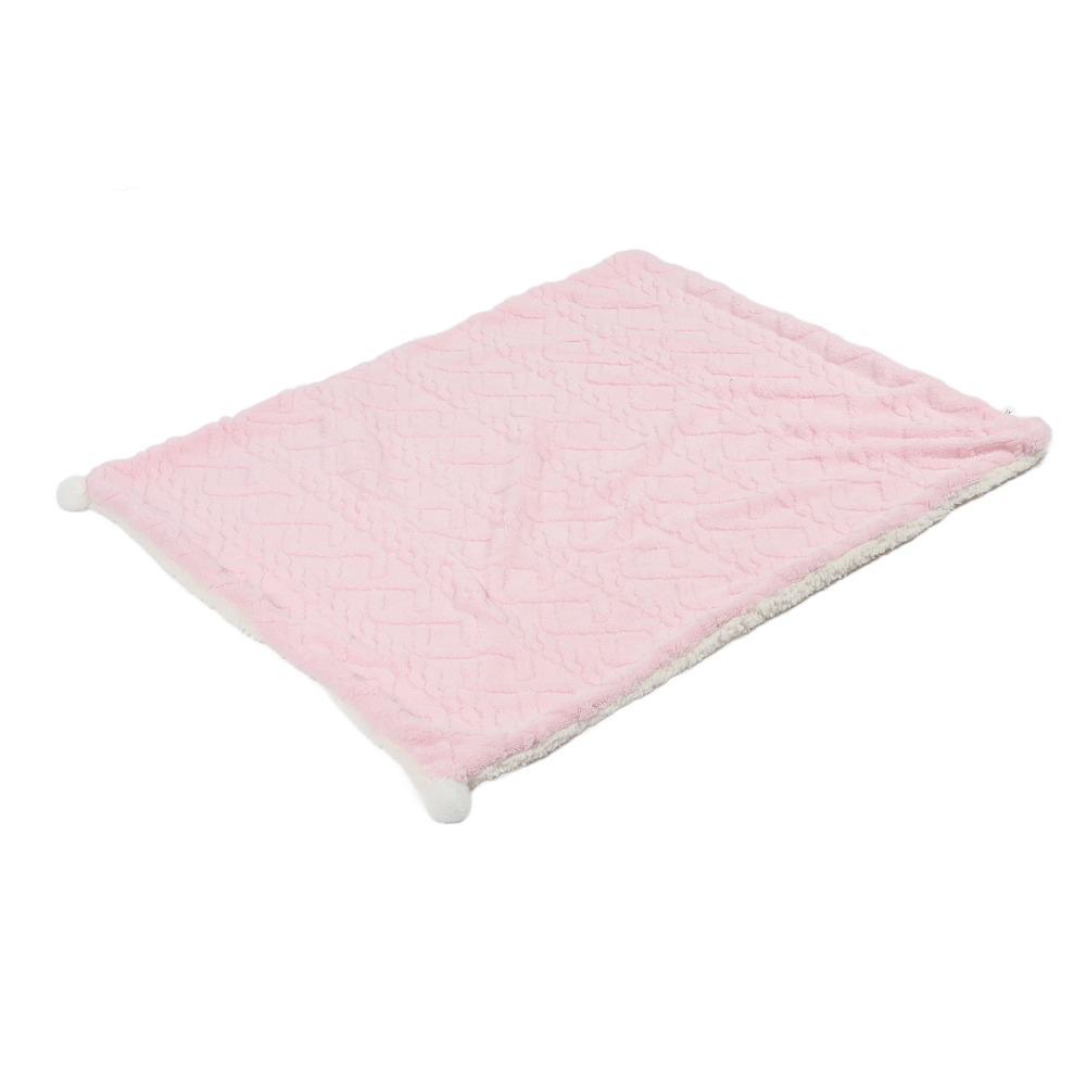 Soft Warm Plush Pet Blanket Double Layer Thicken Pet Throw Blanket Dog Cat Blanket  for Sleeping