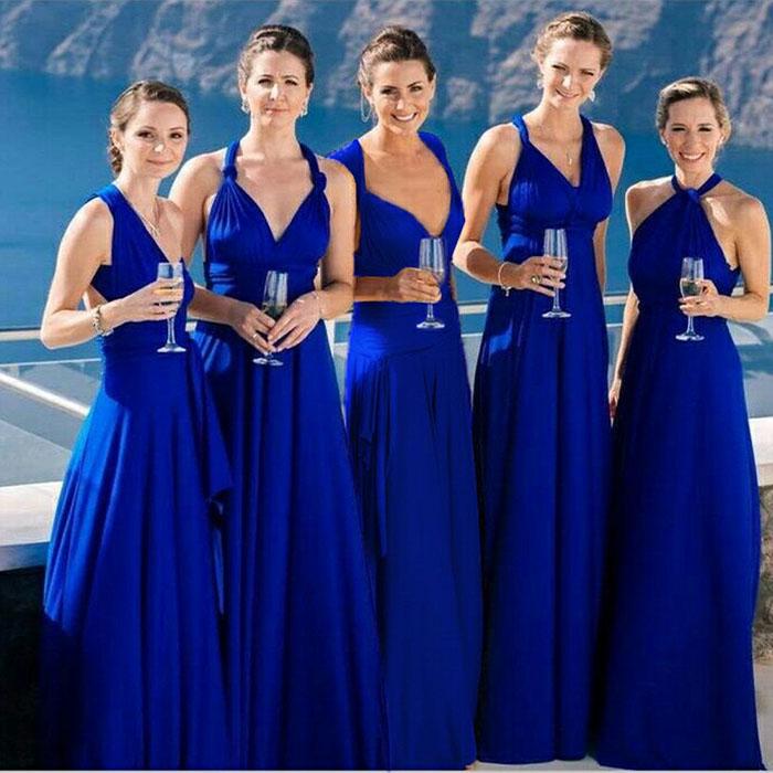 Сексуальное женское модное длинное платье, пляжное вечернее платье подружки невесты с запахом, женское