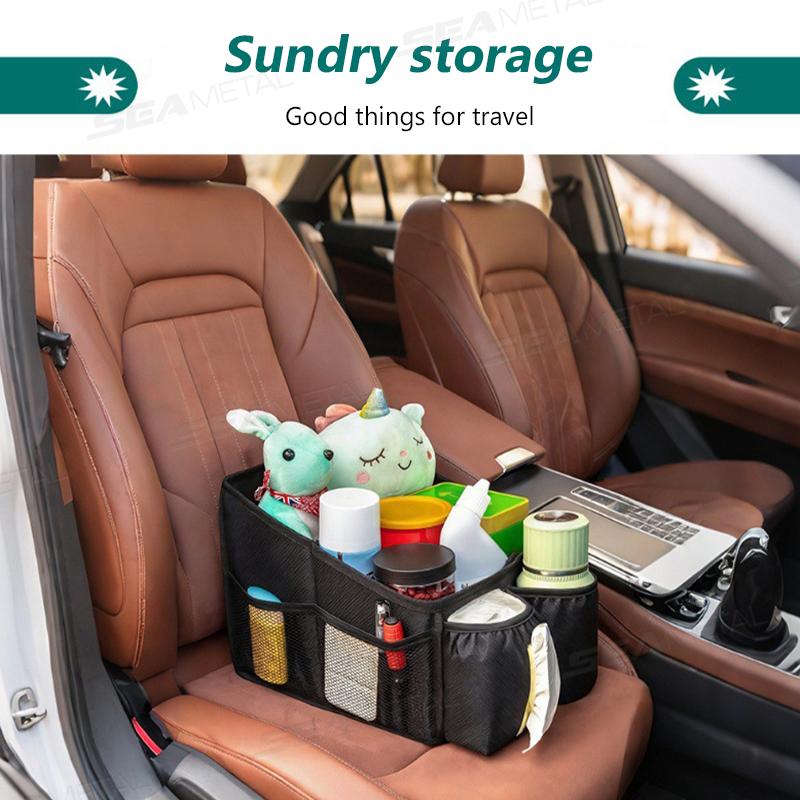 SEAMETAL Car Seat Organizer Large Capacity Rear Seat Storage Bag for Outdoor Food Drink Collector Camping Activities Accessory