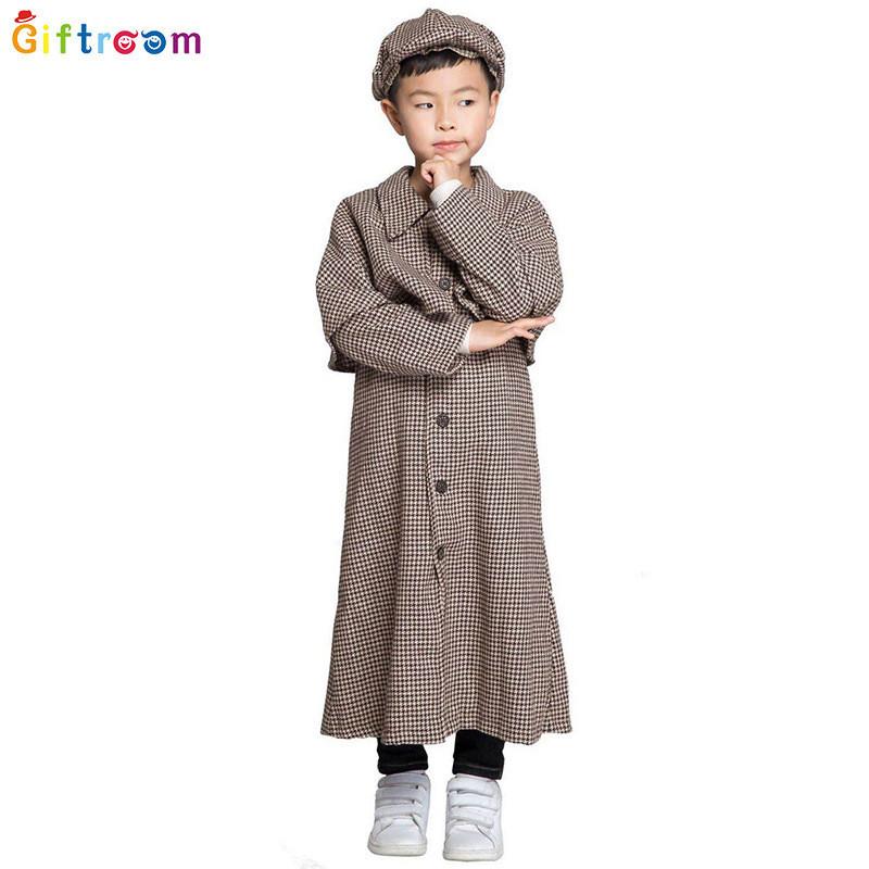 Модный Костюм Шерлока Холмса Для Мальчиков Идеально Подходит Для Хэллоуина И Театральных Представлений