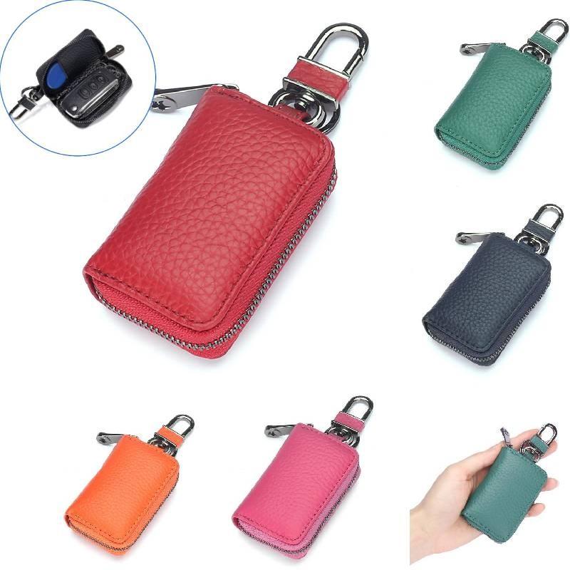 Модный чехол для ключей из натуральной кожи для мужчин и женщин, легкий, прочный аксессуар различных оттенков