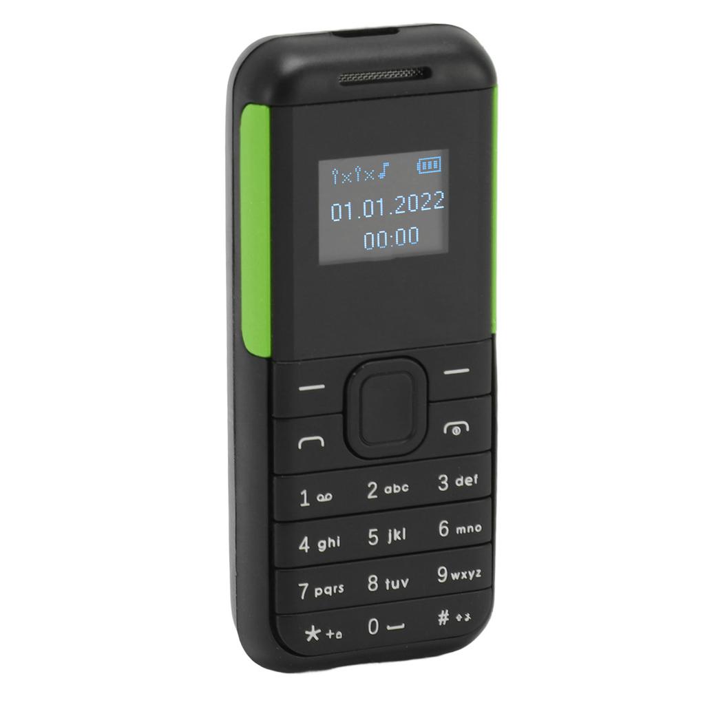 Tiny Mobile Phone Mini 2G Phone 0.66in Screen 2 In 1 Bluetooth Sound Player Dual Card Standby GSM