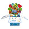 Birthday Greeting Card Foldable 3D Three-dimensional Design Happy Birthday Card Gift for Baby Daughter Son