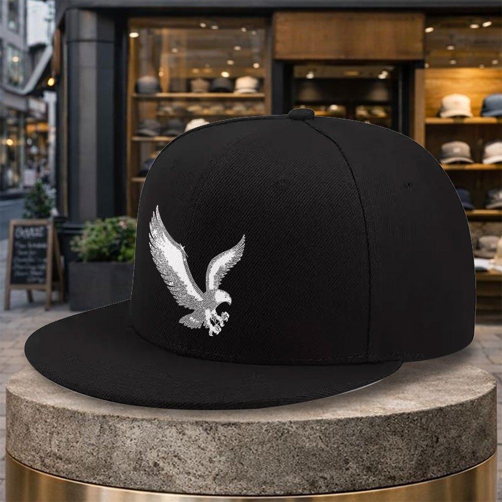 Кепка бейсболка с принтом орла, регулируемая, с застежкой snapback. Подходит для гольфа, путешествий. Легкая, унисекс, с прямым козырьком. С изображением орла в полете