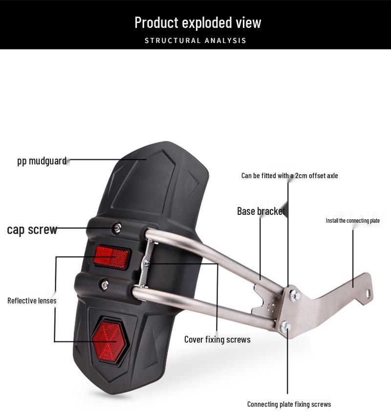 DUKE RC390/DUKE390 Rear Fender Mudguard Water Deflector