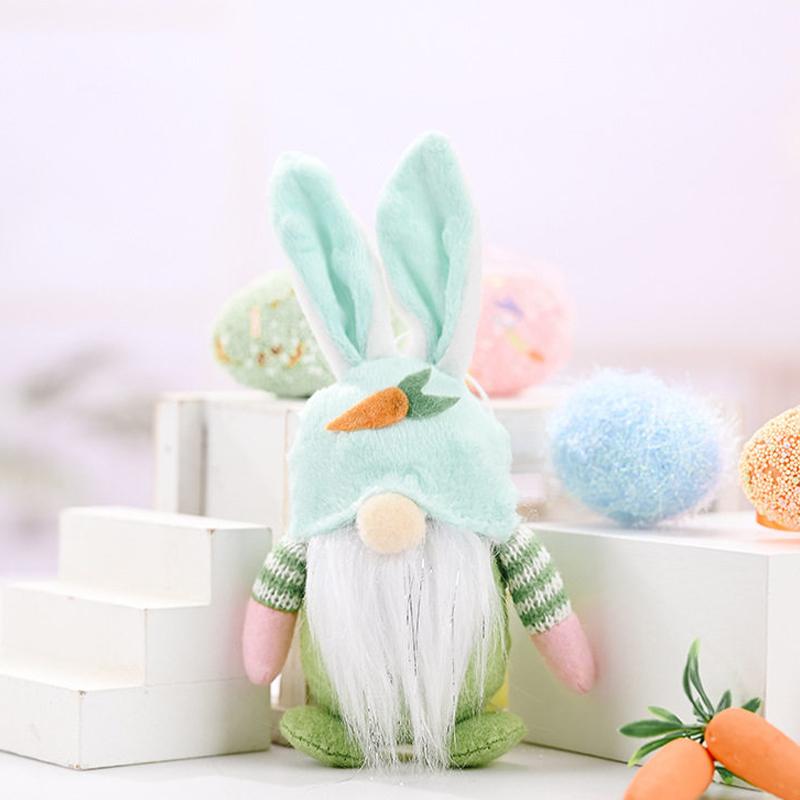 Пасхальный Гном Заяц Цветной Плюшевый Заяц Подвесной Праздничные Товары для Вечеринки Плюшевый Кролик Гоблин Декор Для Гостиной Полки Дома
