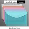 A4 Transparent Snap-Button File Bag: Thick, Large-Capacity Waterproof Folder for Student and Office Use