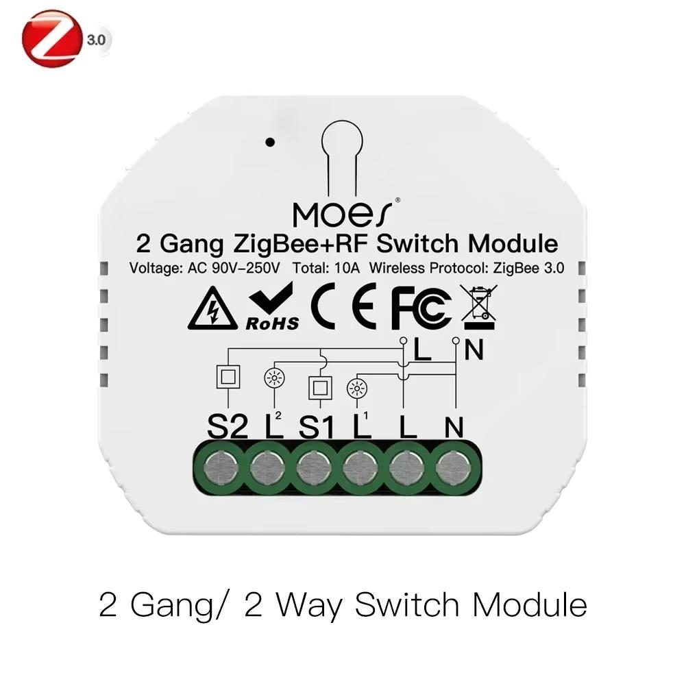 MOES Умный RF ZigBee 3.0 DIY Модуль Переключателя Tuya Smart Life Приложение Удаленное Управление Работает с Alexa Google Home Ассистент Голосовой Контроллер