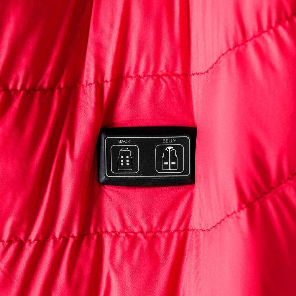 USB heated jacket for women and men, plus size, autumn, insulated, long, xxl, red, size S