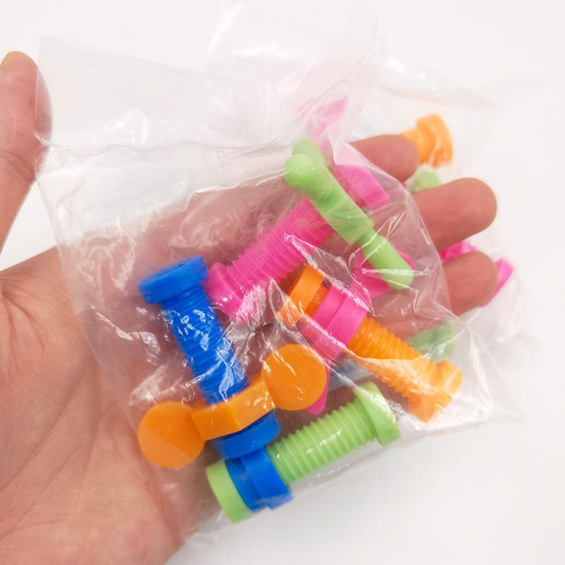 Детский красочный АБС-пластик, 4 шт., игрушка с винтами, вращающиеся пеналы с винтами, сенсорные игрушки-антистресс для детей с аутизмом, подарки