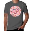 Dragonflies Butterflies Moths And Floral Design On Millennial Pink Tshirt Soft Stretch Short Sleeve Top