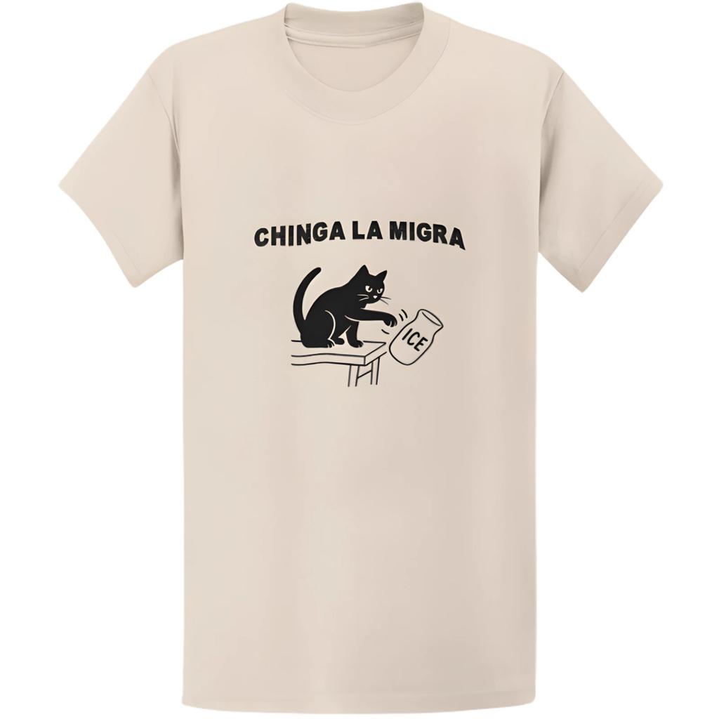 Gildan 5000 Pro Immigration Cat Abolish ICE T-Shirt - Funny Activist Gift Tee
