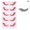 5Pairs Cat Eye 3D Mink Lashes Natural Eyelashes Winged End Eye Elongated False Eyelashes Lashes Extension