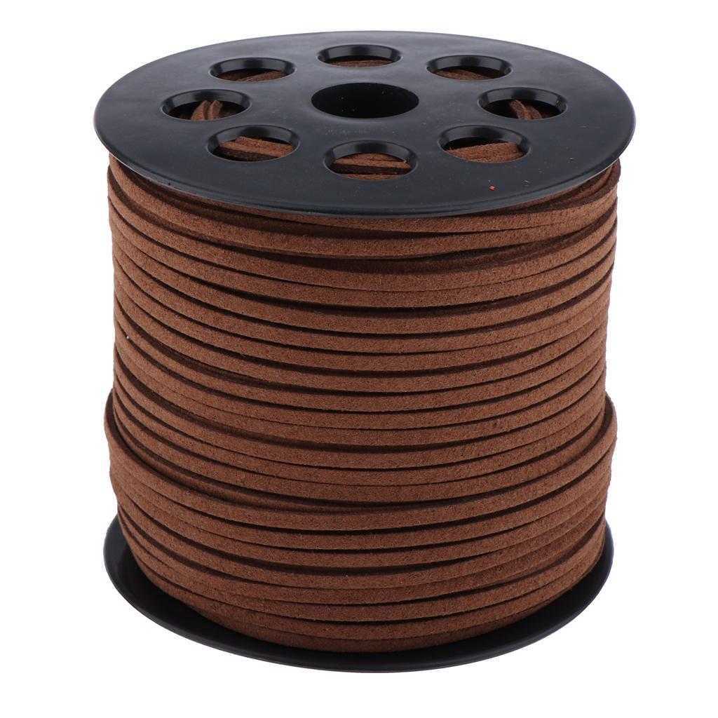 98 Yards 2.7mm Faux Suede Cord String Lace Beading Thread Black