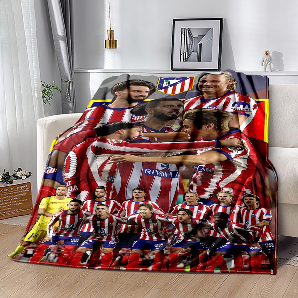 Atletico Madrid Blanket Soft Cozy Great For Sofa Picnics Bedding For All Seasons Modern Style Ideal Gift For Friends Family Couples Picnic