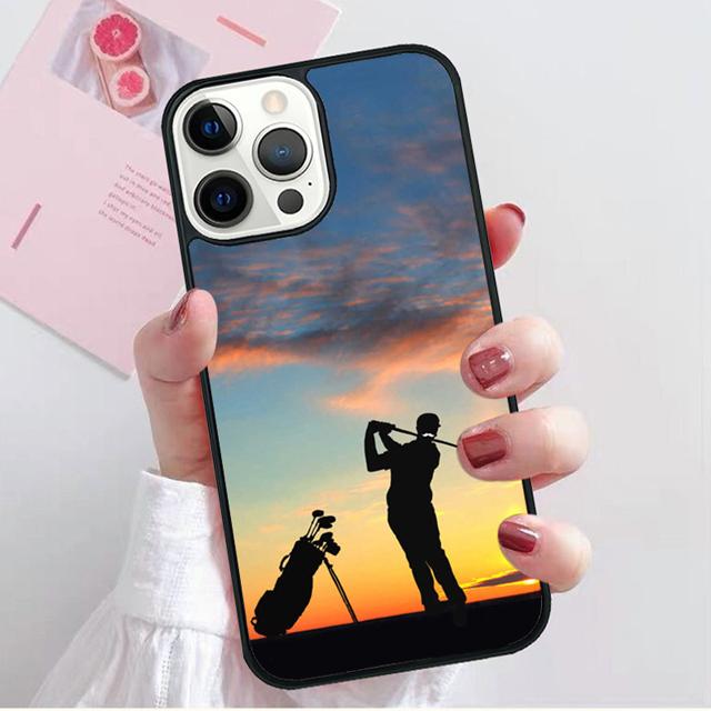 ЧЕХОЛ ДЛЯ ТЕЛЕФОНА GOLF GOLFER GOLFING SUNSET Для iPhone 17 Air 16 15 14 Plus 11 Pro Max 13 Pro Max 12 Max Coque