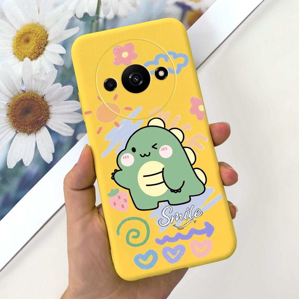 Задняя крышка для Xiaomi Redmi A3 4G Мультяшные животные Мультяшная раскраска Funda Etui для Xiomi RedmiA3 A 3 Мягкий ТПУ Силиконовый чехол